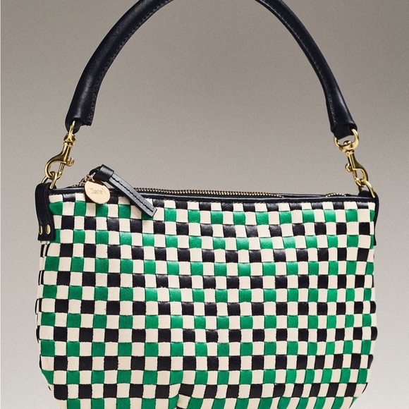 Clare V Checkered Green Apple Check  Petite Moyen Women's Bag - Picture 1 of 3